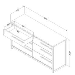 Commode 6 tiroirs - South Shore