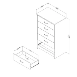 Commode 5 tiroirs - South Shore