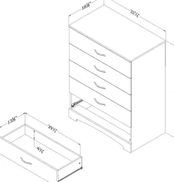 Commode 5 tiroirs - South Shore