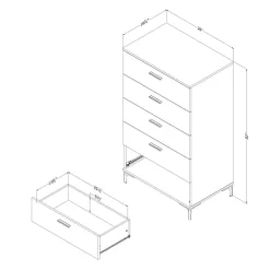 Commode 5 tiroirs - South Shore