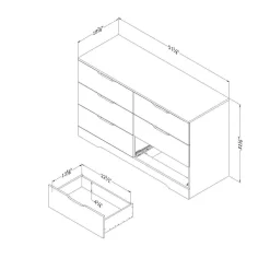 Commode 6 tiroirs - South Shore
