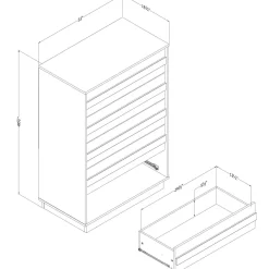 Commode 5 tiroirs - South Shore