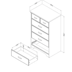 Commode 5 tiroirs - South Shore