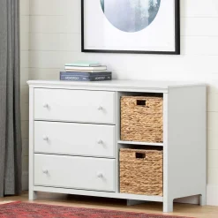 Commode 3 tiroirs avec paniers - South Shore