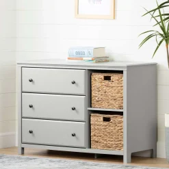 Commode 3 tiroirs avec paniers - South Shore