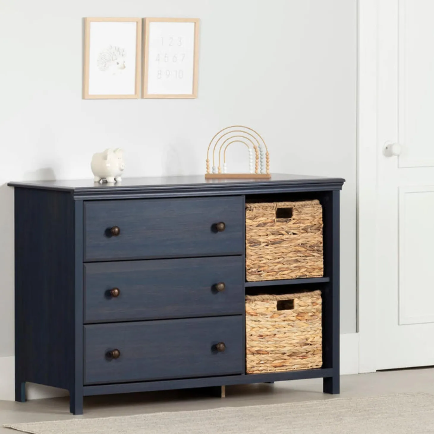 Commode 3 tiroirs avec paniers - South Shore
