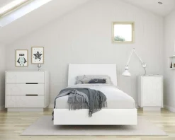 Commode 3 tiroirs, blanc - Nexera