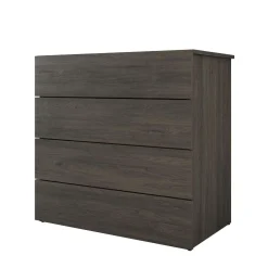 Commode 4 tiroirs, gris écorce