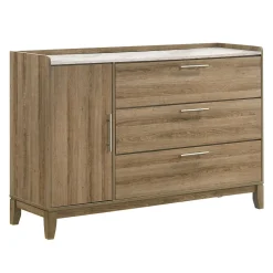 Commode avec 3 tiroirs et 1 porte de rangement
