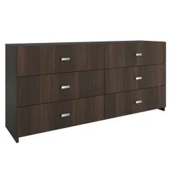 Commode avec 6 tiroirs- taupe