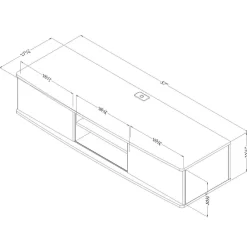 Console media murale 56