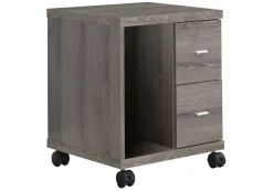 Credence - taupe foncé, 2 tiroirs sur roulette - Monarch