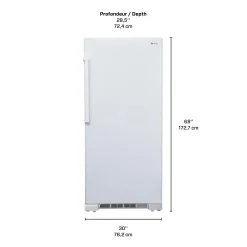 DANBY Congélateur 16,7 pi3, Blanc, Vertical, 30