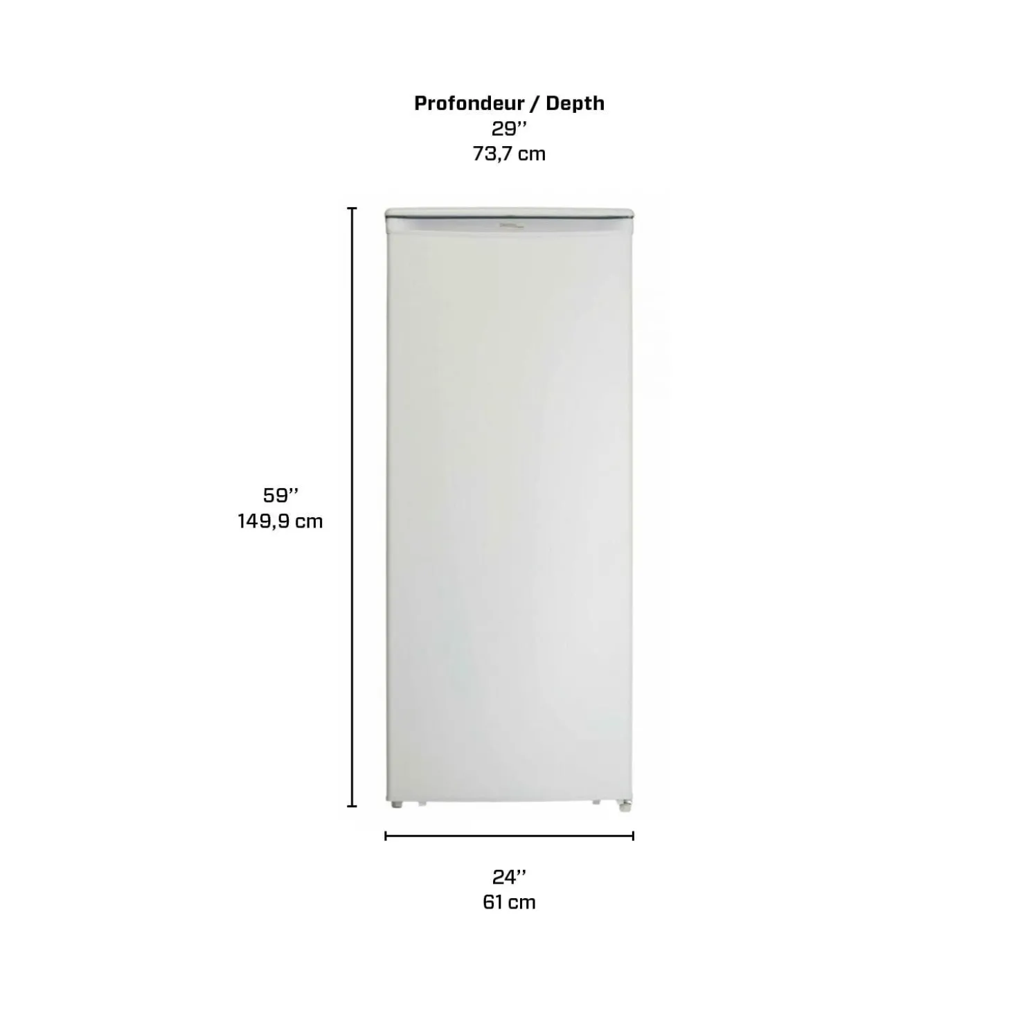 DANBY Congélateur 10,1 pi3, Blanc, Vertical, 24" - DUFM101A2WDD