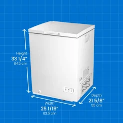 DANBY Congélateur 5 pi3, Blanc, Horizontal, 26.5