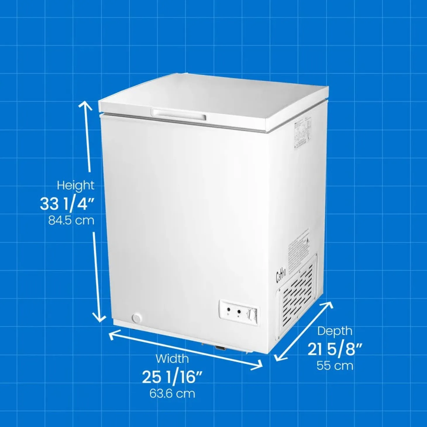 DANBY Congélateur 5 pi3, Blanc, Horizontal, 26.5" - DCF050A6WM