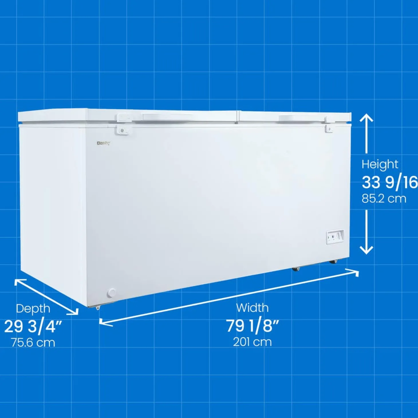 DANBY Congélateur 21 pi3, Blanc, Horizontal, 80" - DCFM210A1WDB