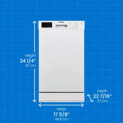 DANBY Lave-vaisselle Encastré Blanc 18
