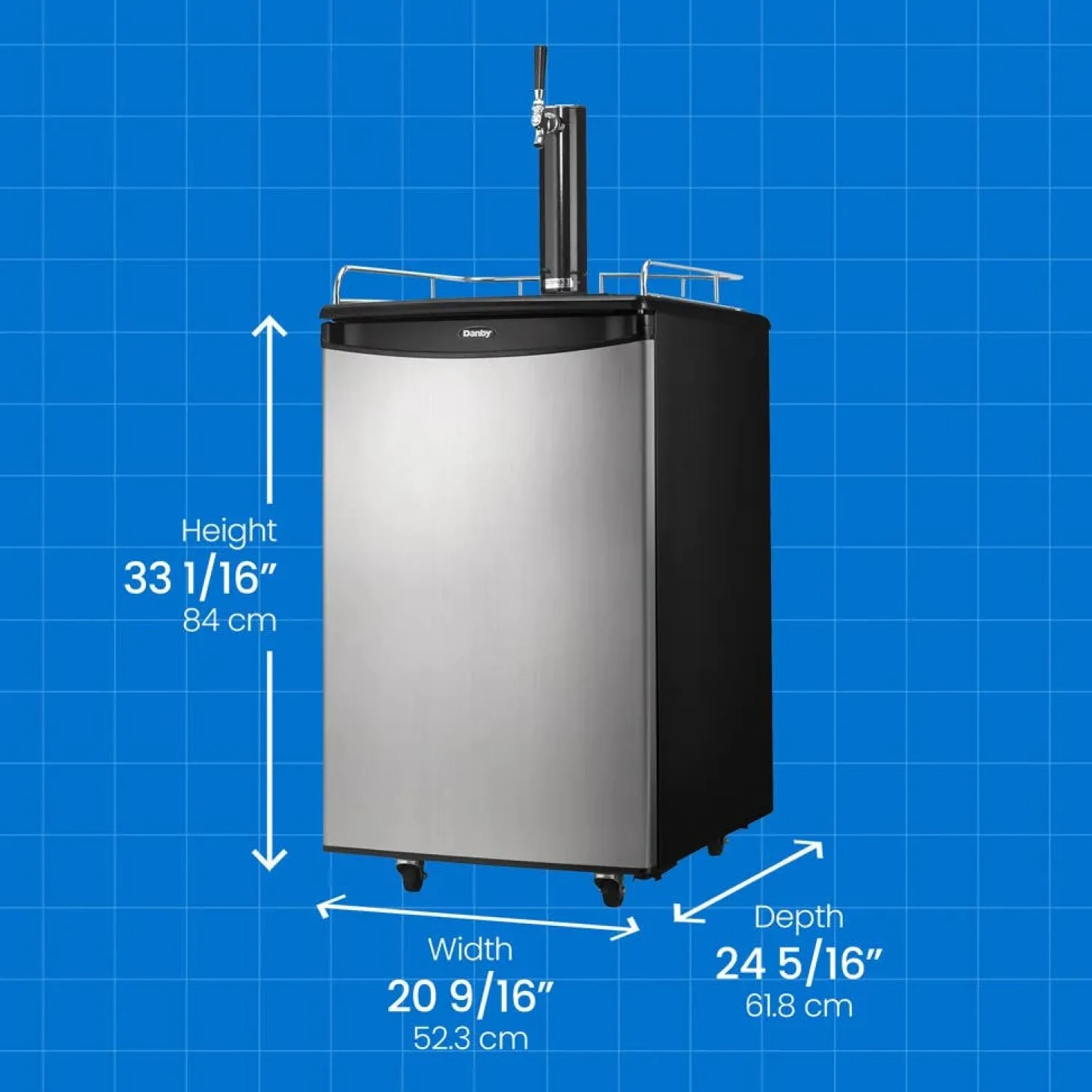 DANBY Refroidisseur de fûts à robinet Inox 21" - DKC054A1BSLD