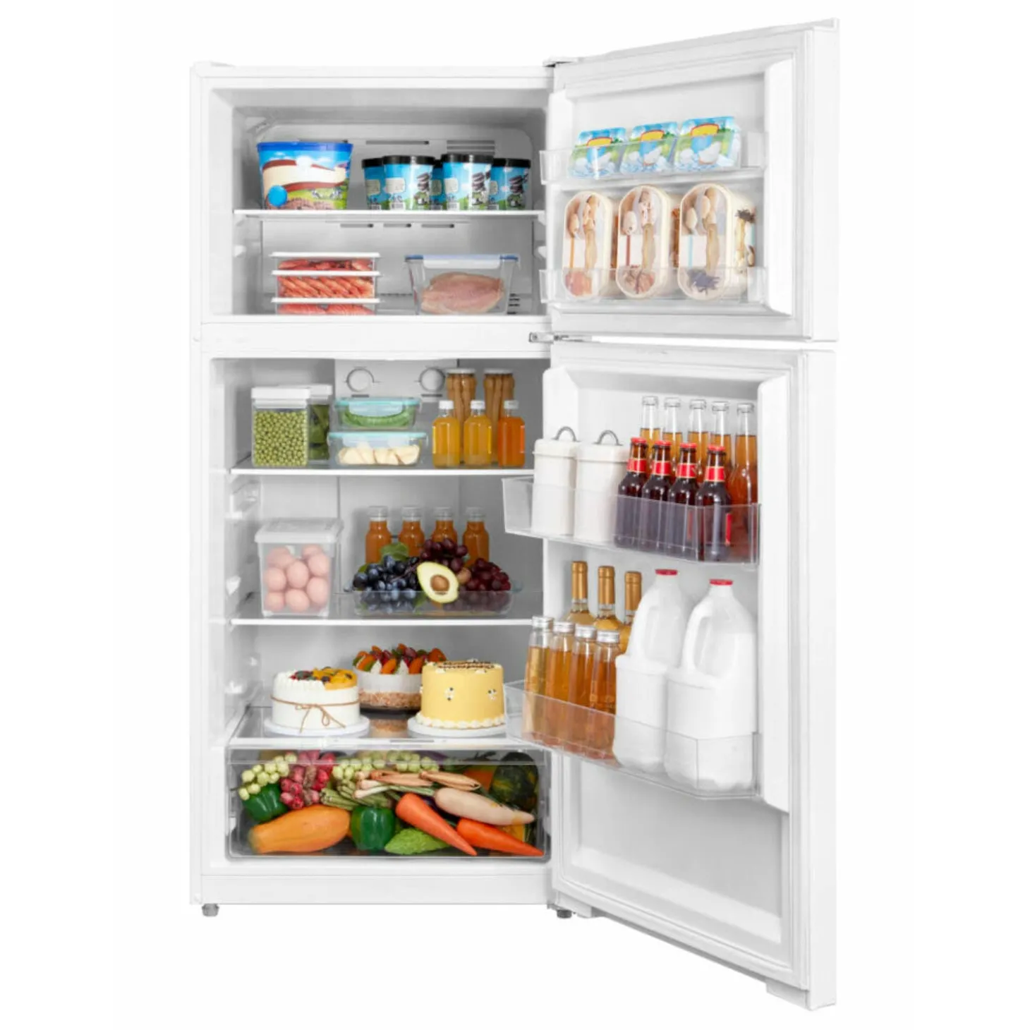 DANBY Réfrigerateur 14,2 pi3 28 po Blanc Congélateur en haut - DFF142E1WDB