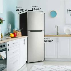 DANBY Réfrigérateur 10,1 pi3 24 In Inox Congélateur en haut - DFF101B1BSLD