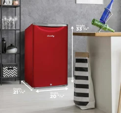 DANBY Réfrigérateur 4,4 pi3 21 po Rouge Compact - DAR044A6LDB