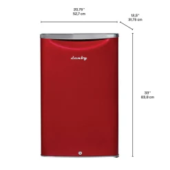 DANBY Réfrigérateur 4,4 pi3 21 po Rouge Compact - DAR044A6LDB