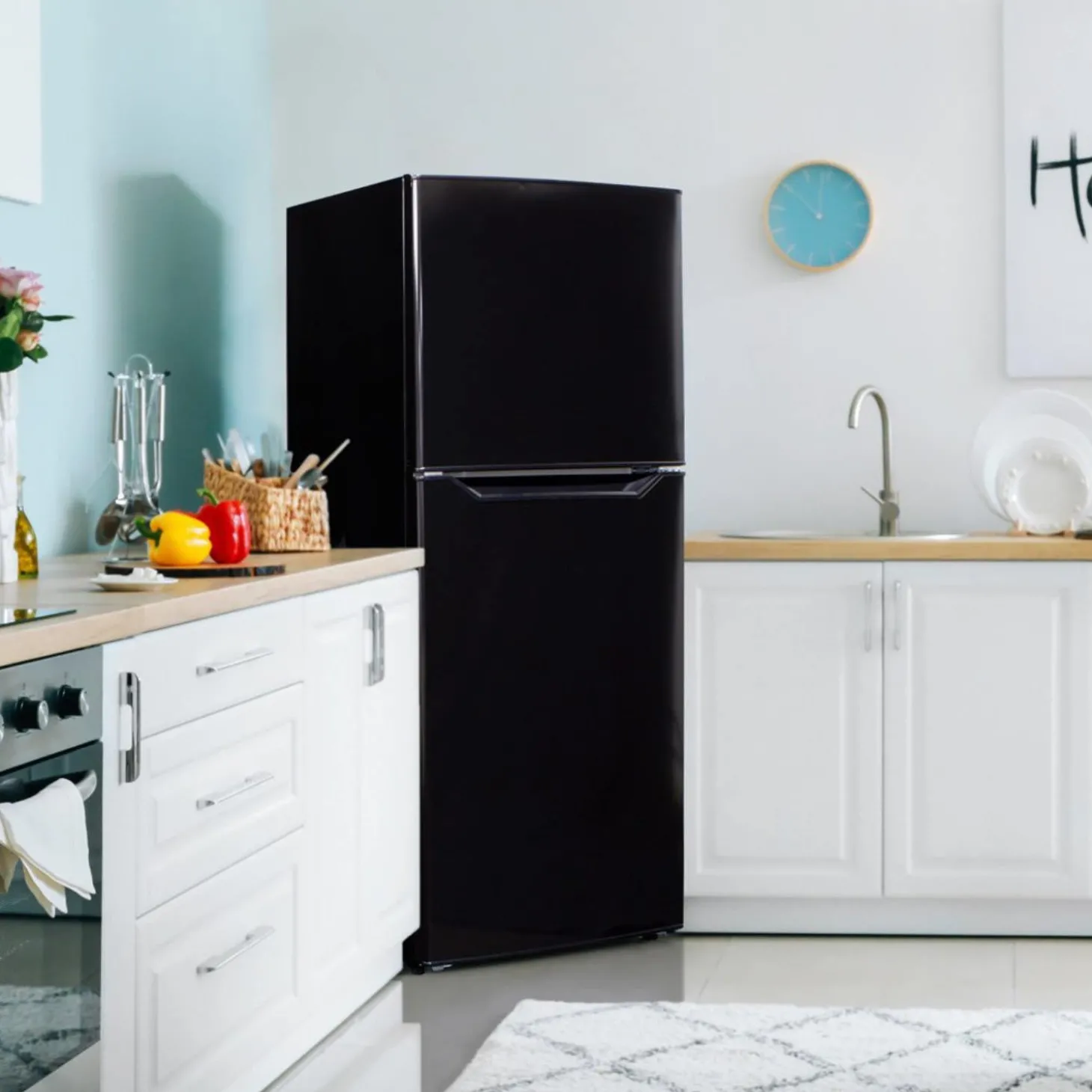 DANBY Réfrigérateur 10,1 pi3 24 po Inox Congélateur en haut - DFF101B1BDB