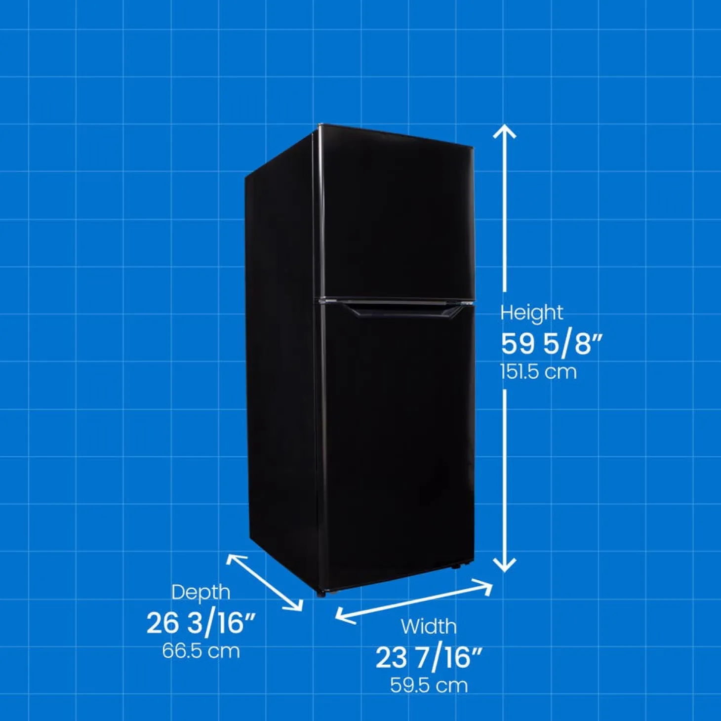 DANBY Réfrigérateur 10,1 pi3 24 po Inox Congélateur en haut - DFF101B1BDB