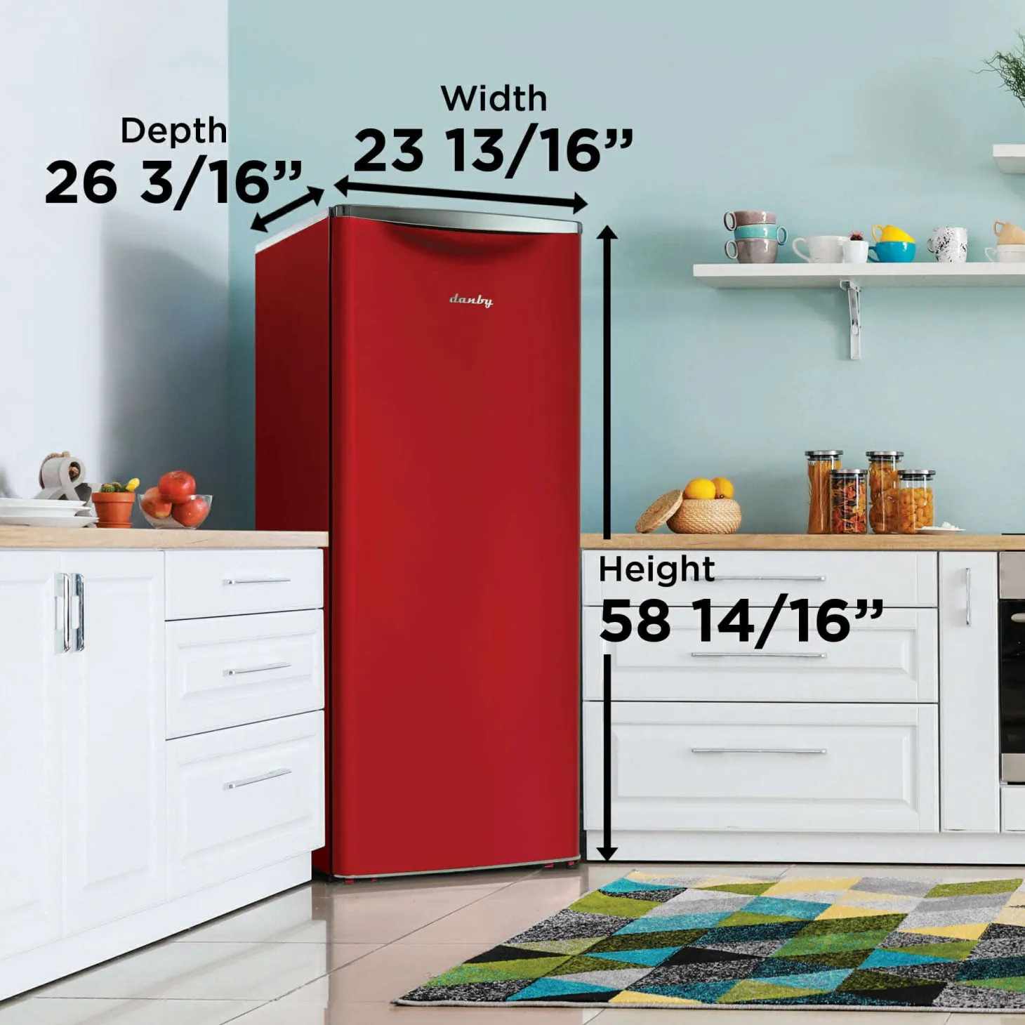 DANBY Réfrigérateur 11 pi3 24 po Rouge Tout réfrigérateur - DAR110A3LDB