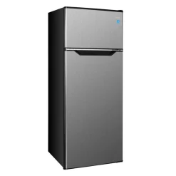 DANBY Réfrigérateur 7,4 pi3 22 po Inox Congélateur en haut - DPF074B2BSLD