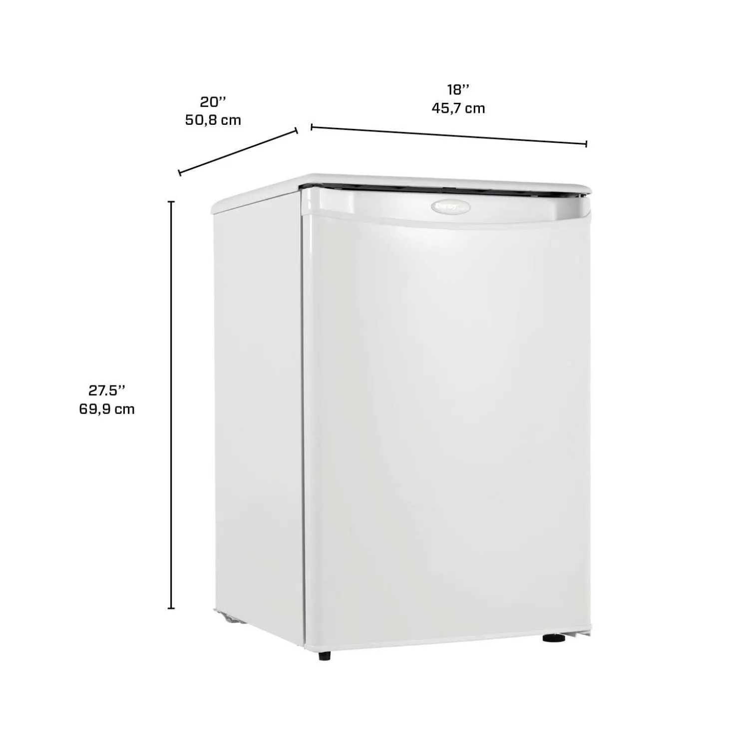 DANBY Réfrigérateur 2,6 pi3 Blanc Compact - DAR026A1WDD