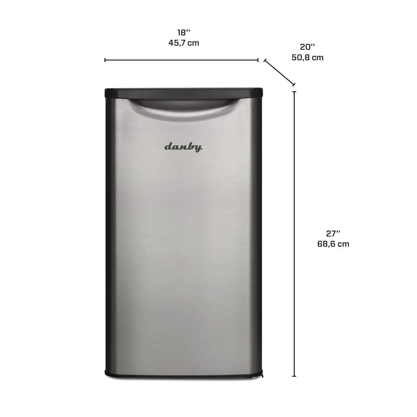 DANBY Réfrigérateur 3,3 pi3 Inox Compact - DAR033A6BSLD