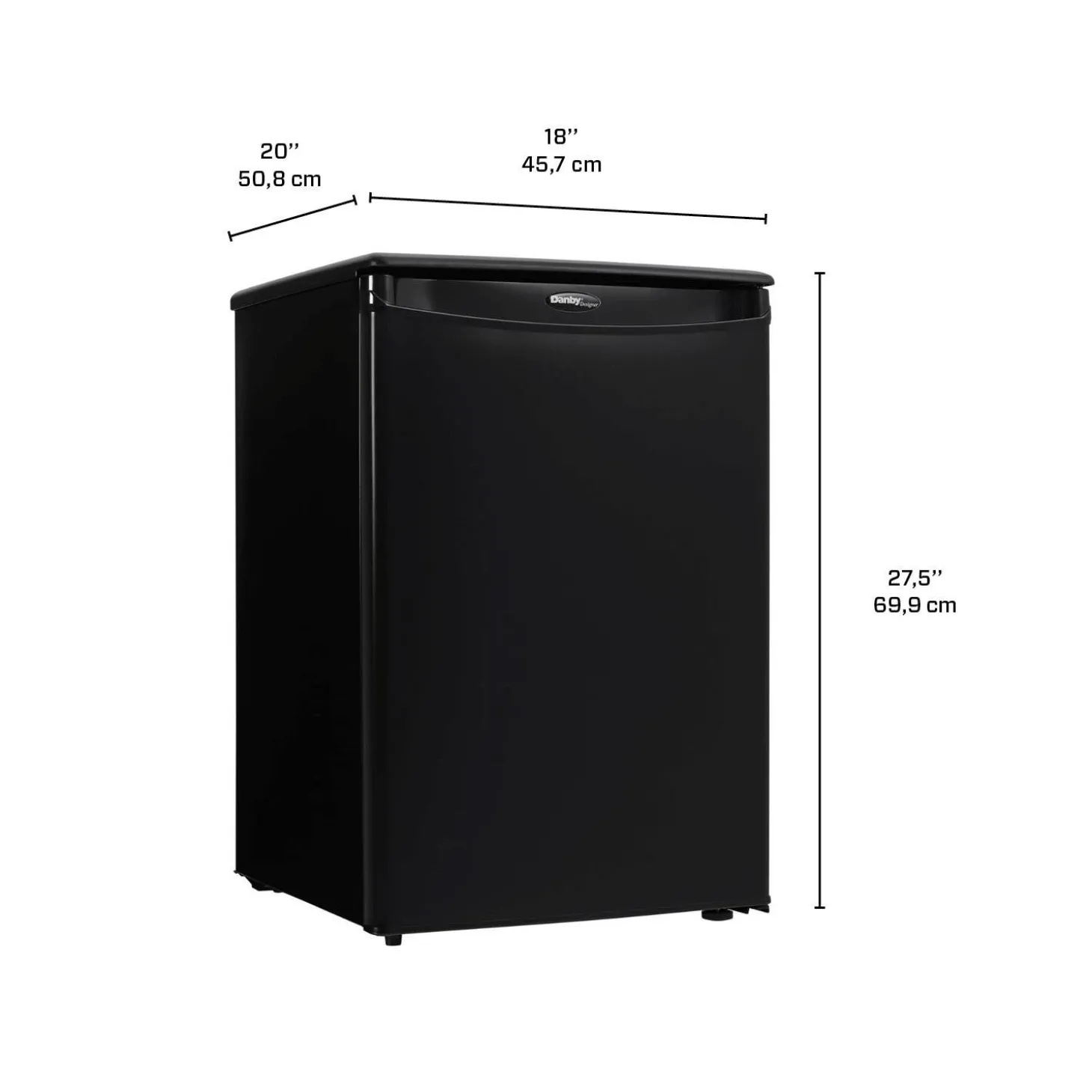 DANBY Réfrigérateur 2,6 pi3 Noir Compact - DAR026A1BDD