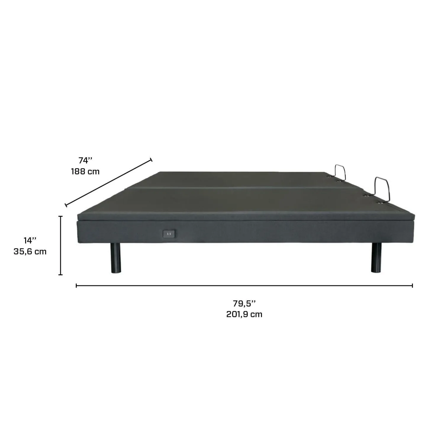 Deux bases électriques simple XL - 2x 39" x 80"