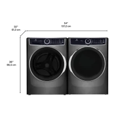 ELECTROLUX Ensemble laveuse et sécheuse, Titane, Chargement frontal
