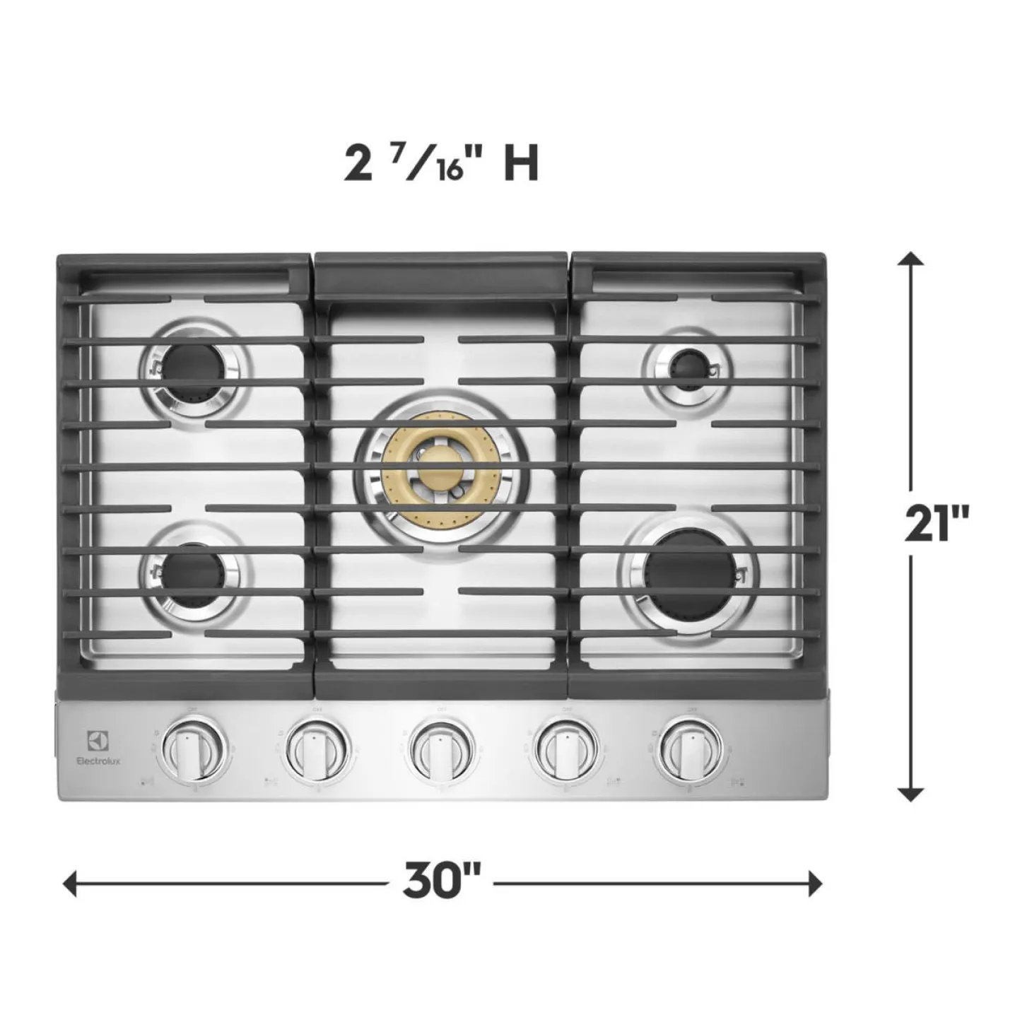 ELECTROLUX Plaque de cuisson Gaz Inox 30" Inox - ECCG3068AS
