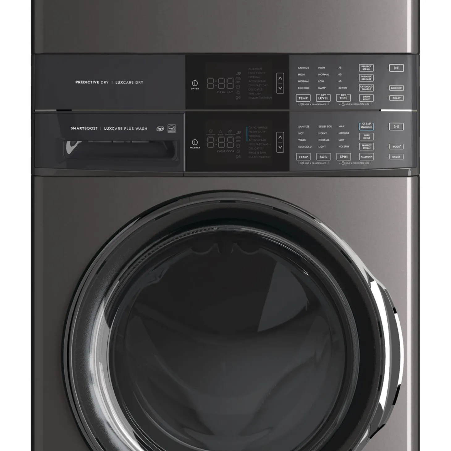 ELECTROLUX Tour de lavage, Inox noir, 27", Chargement frontal - ELTE760CAT