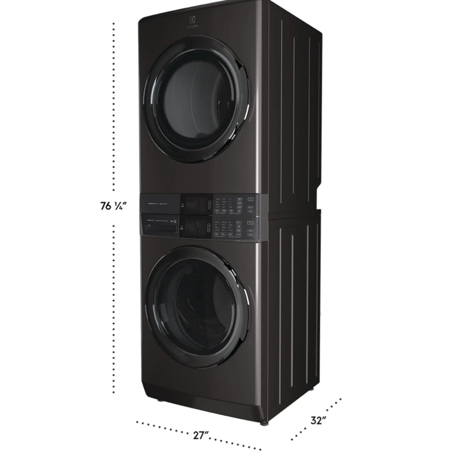 ELECTROLUX Tour de lavage, Inox noir, 27", Chargement frontal - ELTE760CAT