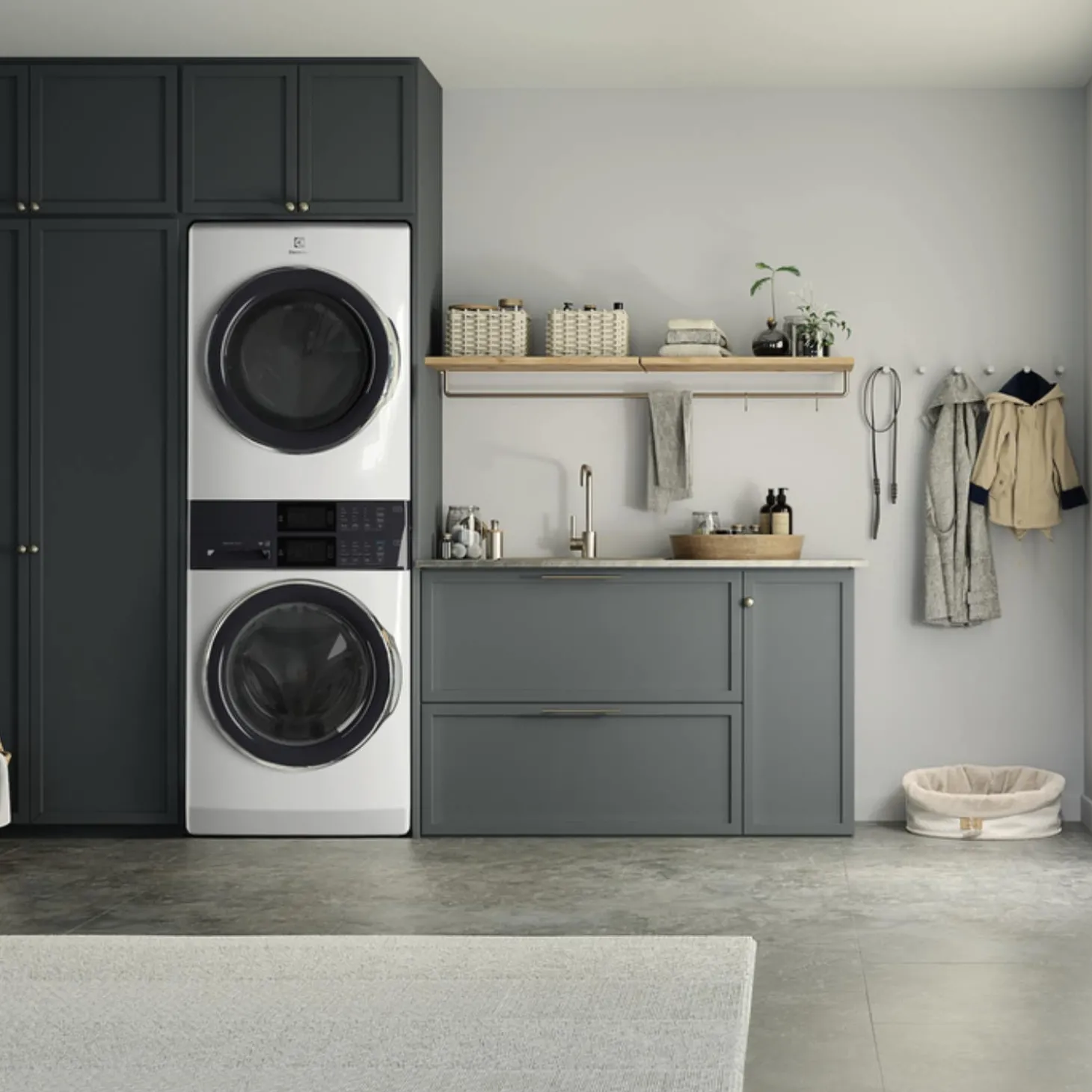 ELECTROLUX Tour de lavage, Blanc, 27", Chargement frontal - ELTE760CAW