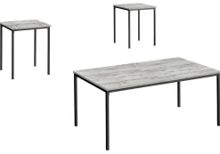 Ens de tables - 3mcx, gris, métal noir - Monarch