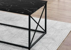 Ens de tables - 3mcx, marbre noir, métal noir - Monarch