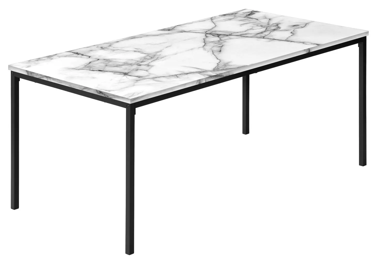 Ens de tables - 3mcx, marbre blanc, métal noir - Monarch