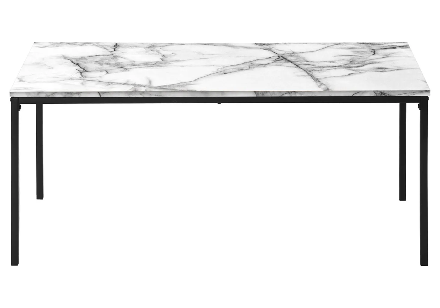 Ens de tables - 3mcx, marbre blanc, métal noir - Monarch