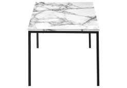Ens de tables - 3mcx, marbre blanc, métal noir - Monarch