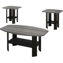 Ens de tables - 3mcx, noir, dessus gris - Monarch