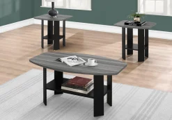Ens de tables - 3mcx, noir, dessus gris - Monarch