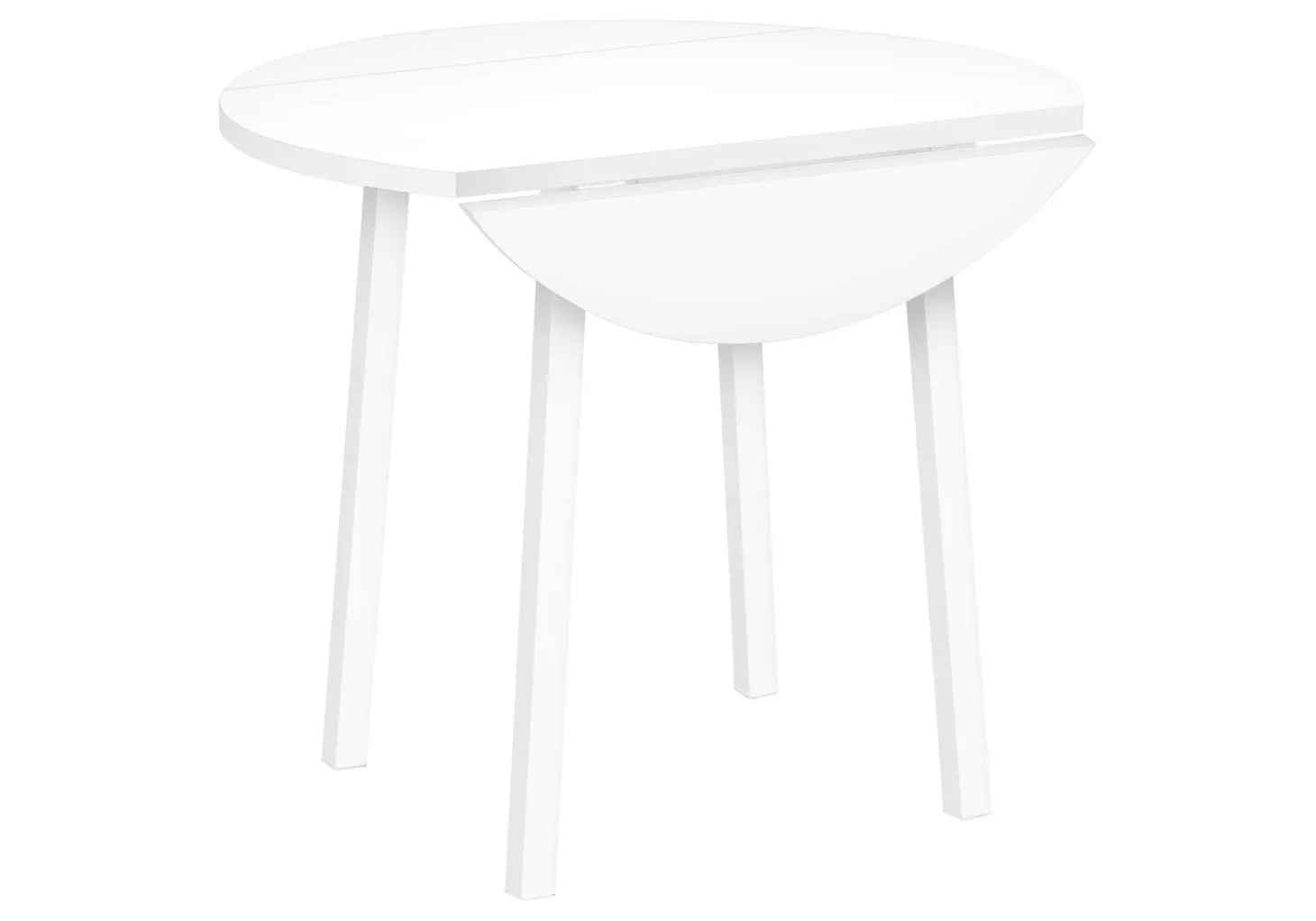 Ens salle à manger - 3mcx, dessus blanc, métal blanc