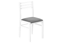 Ens salle à manger - 3mcx, dessus blanc, métal blanc