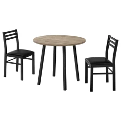 Ens salle à manger - 3mcx, dessus taupe, métal noir